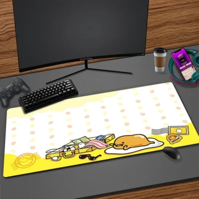 Cute Cartoon Gudetama Mousepad HD Printing Computer Gamers Locking Edge Non slip Rubber Mouse Pad Keyboard 8 - Gudetama Store