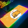 Hello Kitty Gudetama RGB Pc Gamer Keyboard Mouse Pad Mousepad LED Glowing Mouse Mats Rubber Gaming 10 - Gudetama Store