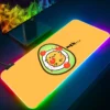 Hello Kitty Gudetama RGB Pc Gamer Keyboard Mouse Pad Mousepad LED Glowing Mouse Mats Rubber Gaming 15 - Gudetama Store