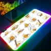 Hello Kitty Gudetama RGB Pc Gamer Keyboard Mouse Pad Mousepad LED Glowing Mouse Mats Rubber Gaming 19 - Gudetama Store