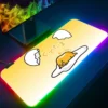 Hello Kitty Gudetama RGB Pc Gamer Keyboard Mouse Pad Mousepad LED Glowing Mouse Mats Rubber Gaming 2 - Gudetama Store