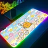 Hello Kitty Gudetama RGB Pc Gamer Keyboard Mouse Pad Mousepad LED Glowing Mouse Mats Rubber Gaming 3 - Gudetama Store