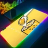 Hello Kitty Gudetama RGB Pc Gamer Keyboard Mouse Pad Mousepad LED Glowing Mouse Mats Rubber Gaming 5 - Gudetama Store