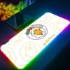 Hello Kitty Gudetama RGB Pc Gamer Keyboard Mouse Pad Mousepad LED Glowing Mouse Mats Rubber Gaming 6 - Gudetama Store