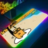 Hello Kitty Gudetama RGB Pc Gamer Keyboard Mouse Pad Mousepad LED Glowing Mouse Mats Rubber Gaming 7 - Gudetama Store