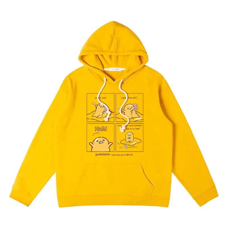 Sanrio Kawaii Gudetama Sweatshirt Cartoon Animation Printing Hooded Sweater Fall and Winter Girls Loose Cotton Warm.jpg 1000x1000.jpg 3 - Gudetama Store