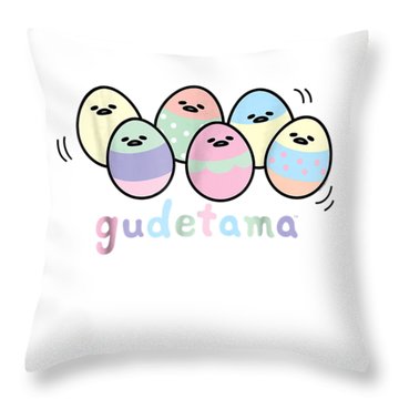 Gudetama Decorated Easter Egg Christmas Present Bi Throw Pillow