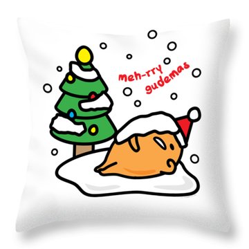 Gudetama Meh Rry Gudemas Christmas Throw Pillow