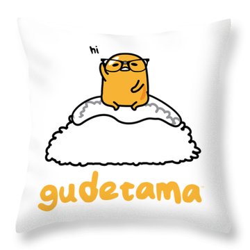 Gudetama Nerd Glasses New Arrival Throw Pillow