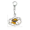 kf S84044f9dad4e4d089ff5fb0f2d56274ab Sanrio Gudetama Lazy Egg Japanese Foods Kawaii Transparent Acrylic Pendant Keychains Kids Girls Boys Accessories Gift - Gudetama Store