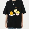 kf Sac96d62b112e4bfd8a017cdd823be68bn D Summer Women Couple Clothes Short Sleeve Collar Fashion Man Summer Sporty Egg Gudetama T Shirt - Gudetama Store