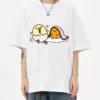 kf Sb2d7ea649e5443459fe9ba47a2d9969aL D Summer Women Couple Clothes Short Sleeve Collar Fashion Man Summer Sporty Egg Gudetama T Shirt - Gudetama Store