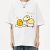 kf Se459e5e04edc4b498c5f4887815ff5e2Z D Summer Women Couple Clothes Short Sleeve Collar Fashion Man Summer Sporty Egg Gudetama T Shirt - Gudetama Store